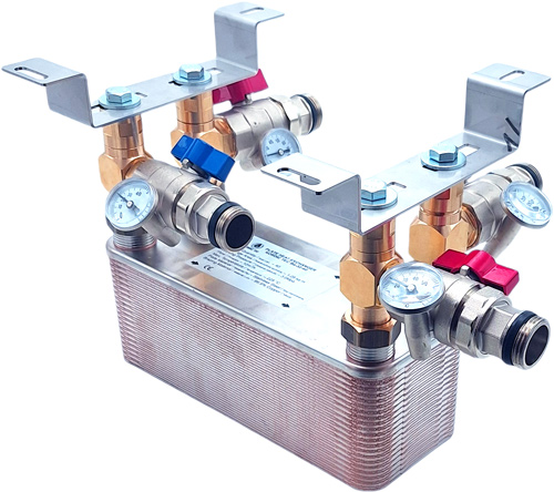 Heat Exchanger with valves 1 inch - Nordic Tec