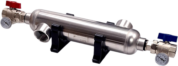 Swimming Pool heat exchanger Nordic Tec B155 with valves