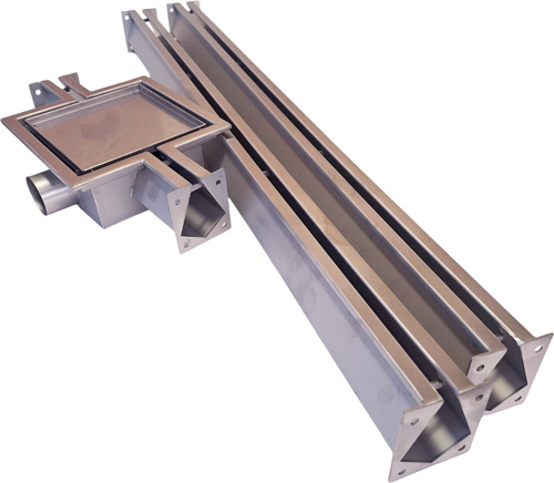 Kanály průmyslového lineárního odvodnění Nerezová štěrbinová vpust NORDIC TEC