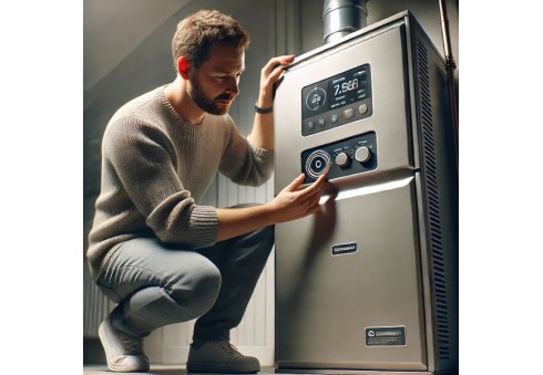 What should the pressure be in a gas boiler?