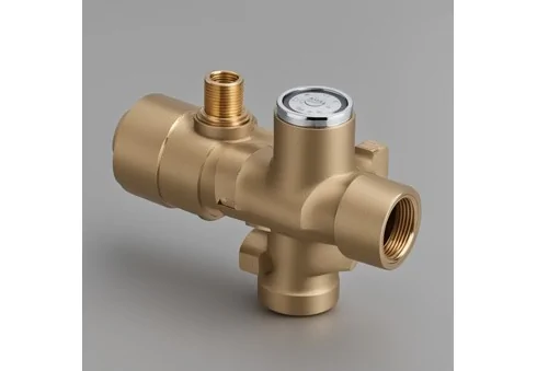 How does a thermostatic three-way valve work?